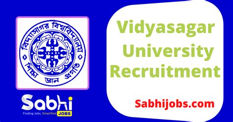 Vidyasagar University Recruitment 2024 | @ Vidyasagar.ac.in