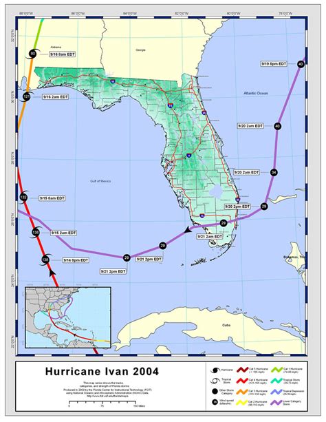 Storm Tracks by Name: Hurricane Ivan, 2004