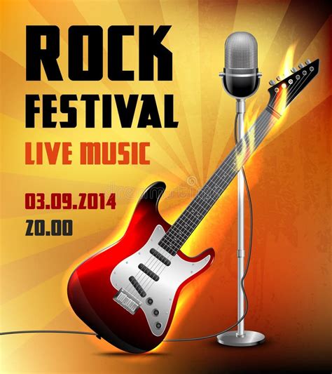 Rock concert poster stock vector. Image of paper, decorative - 43564920