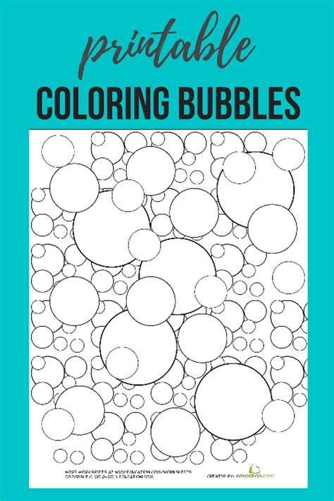 Free Coloring Pages Bubbles