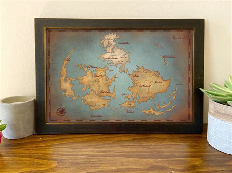 Final Fantasy VII World Map // Vintage Style Game Art // Gamer | Etsy