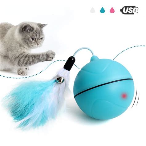 Yooap Creative Cat Toys Interactive Automatic Rolling Ball for Dogs As Seen on TV Smart LED ...