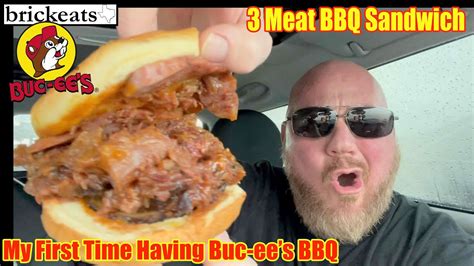 Buc-ee's 3 Meat BBQ Sandwich REVIEW- My First Time Eating But-ee's BBQ ...