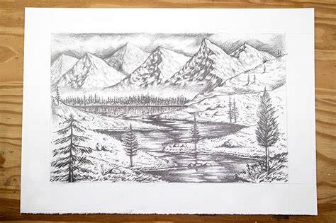 Simple Pencil Drawing Of Landscapes