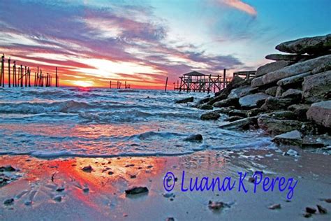 Sunset on Lake Ponchartrain Beach in Louisiana - Etsy