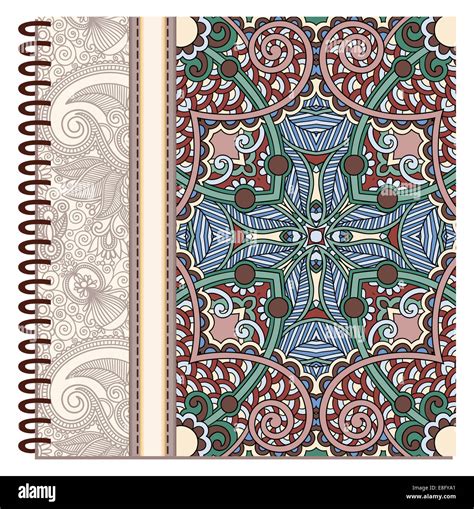 design of spiral ornamental notebook cover Stock Photo - Alamy