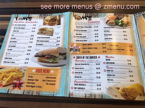 Menu at Tom's Burgers 31 fast food, Pasadena