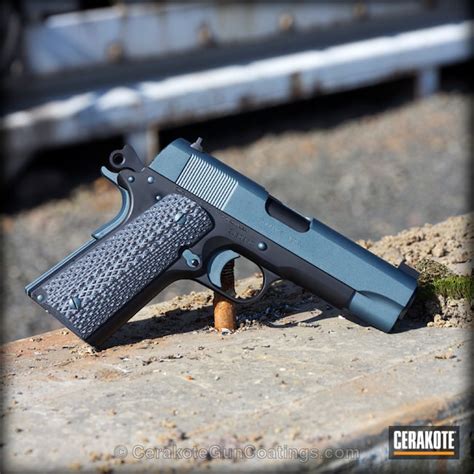 Custom Mix of H-185 Blue Titanium and H-146 Graphite Black by Cerakote Firearm Coatings | Cerakote