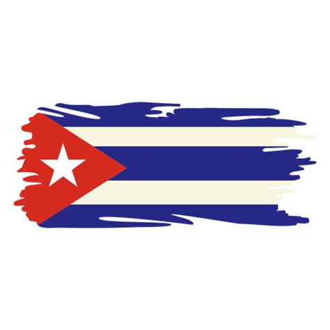 Cuba brushy flag design - Transparent PNG & SVG vector file