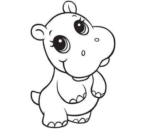 Simple Hippo Drawing at GetDrawings | Free download