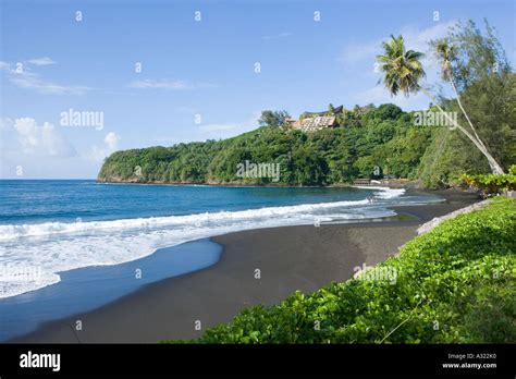 Matavai Bay black sand beach Papeete Tahiti French Polynesia Stock Photo - Alamy