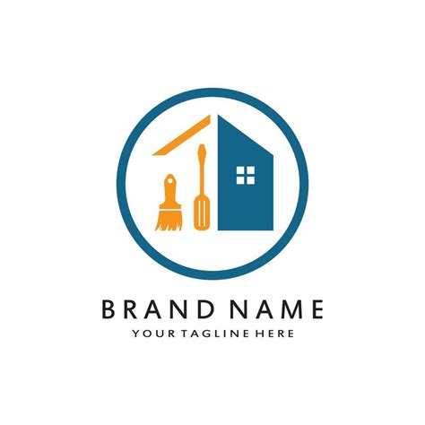 vector logo design illustration construction, home improvement and ...