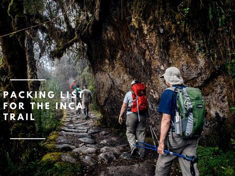 Packing List for the Inca Trail