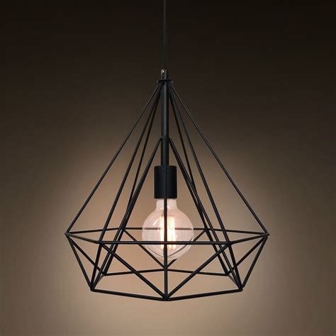 Diamond 1 Light Large Cage Pendant Light - westmenlights