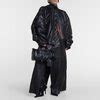 Balenciaga Oversized Leather Bomber Jacket - Black | Editorialist