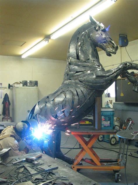 Horse Welding | Metal horse sculptures, Metal art sculpture, Horse sculpture