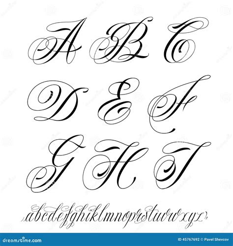 Fancy Handwriting Tattoo Fonts