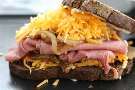 Corned Beef Grilled Cheese Sandwich with Guinness Caramelized Onions ...