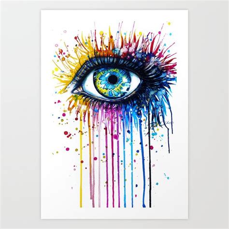 "Rainbow Eye" Art Print by PeeGeeArts | Eye painting, Eye art ...