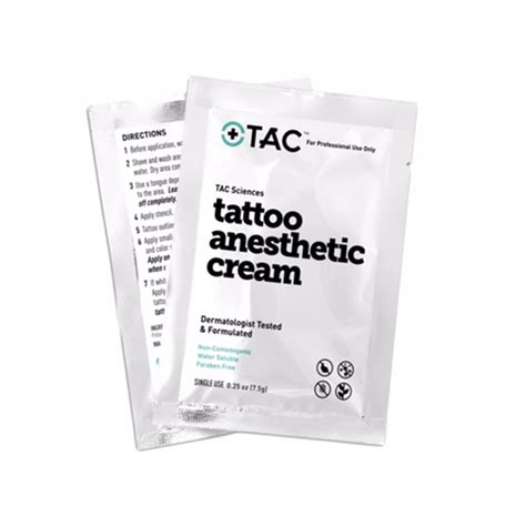 TAC - Tattoo Anesthetic Cream Single Use – South State Manufacturing