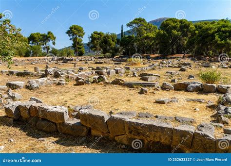 Greece, Epidaurus, Archaeological Site, Ruins of Ancient Greek City Editorial Photography ...