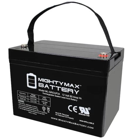 MIGHTY MAX BATTERY 12V Group 34 Replacement Battery For Permobil M300 PS Wheelchair MAX3532918 ...