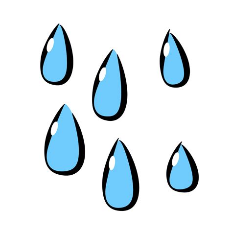 Raindrop, icon, children's drawing style. 10552457 Vector Art at Vecteezy