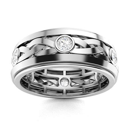 Men's VVS Diamond Wedding Bands | Men's VVS Diamond Rings | Diamondere ...