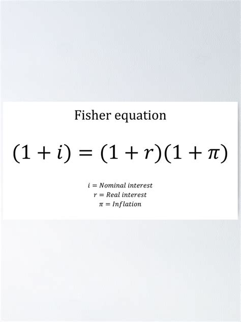 "Fisher equation with description" Poster for Sale by moneyneedly ...