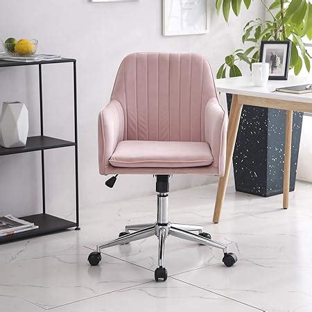 Zoyo Velvet Pink Office Chair with Arms Adjustable Height Computer PC Gaming Chair for Adults ...