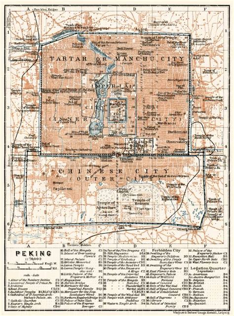 Old map of Beijing in 1914. Buy vintage map replica poster print or ...