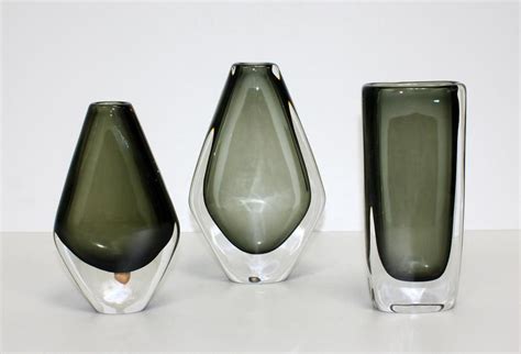 Orrefors Trio: Artistic Glass Vases - Scandinavian - Named Designers - Glass