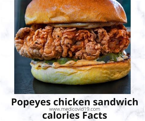 Popeyes chicken sandwich calories Facts