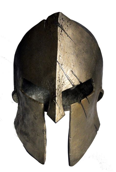 The #Spartan #helmets without plumes were designed specially for foot #soldiers and were made of ...