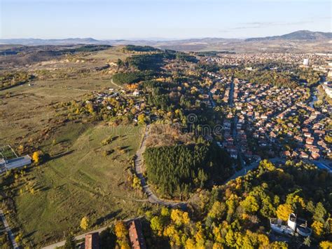 Aerial Autumn View of City of Pernik, Bulgaria Stock Photo - Image of famous, drone: 241963402