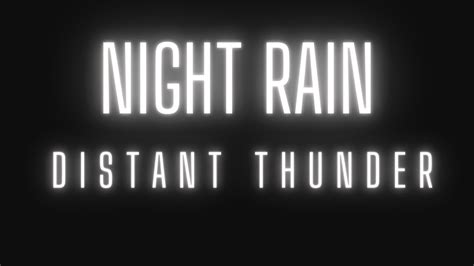 RAIN SOUNDS FOR SLEEPING. Night rain. Black screen. Rain and thunder ...