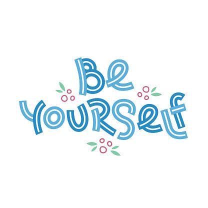 Be Yourself Positive Thinking Quote Motivational Card Inspirational ...