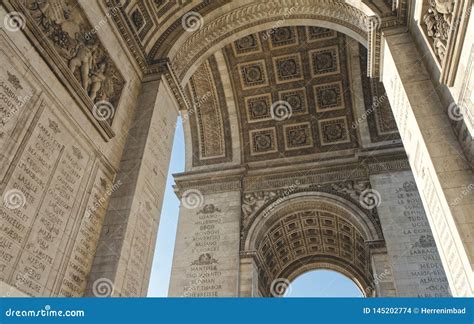 Arc De Triomphe Interior View Stock Photo - Image of interior, architecture: 145202774