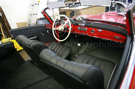 Gallery: Mercedes 190SL Black Interior – K&H European Auto Upholstery