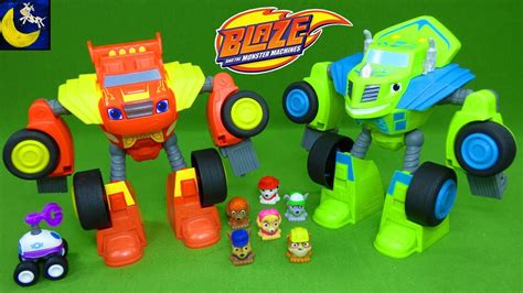 Awesome Blaze and Monster Machines Toys - Robot Riders Watts Zeg Paw Patrol Mashems Teenies ...