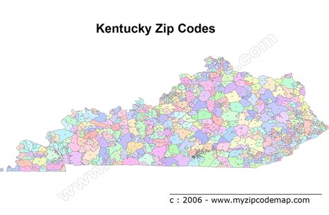 Kentucky Zip Code Maps - Free Kentucky Zip Code Maps