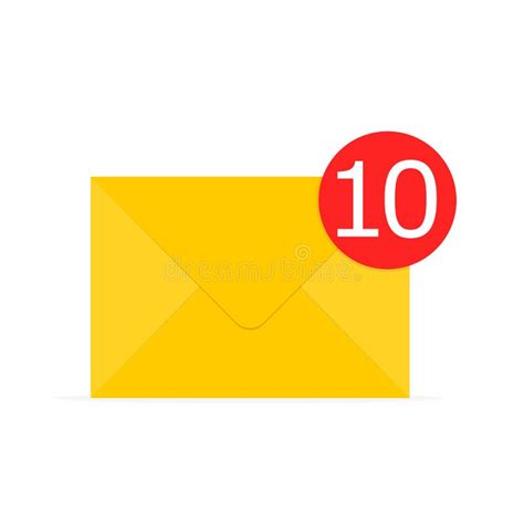 Yellow Envelope Icon. Vector Illustration Stock Illustration - Illustration of white, concept ...