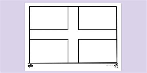 FREE! - England Flag Colouring Sheet - Primary School - Twinkl