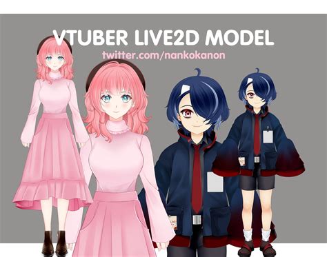 Custom Live2d Vtuber Model Art with free chibi for full body | Etsy