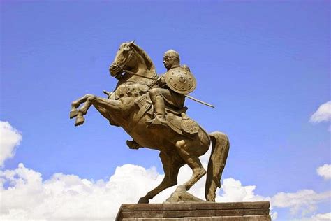 Equestrian statue of Alp Aslan in Manzikert (Malazgirt), Turkey