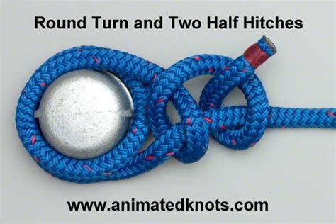 Round Turn and Two Half Hitches | Knots, Survival knots, Paracord knots