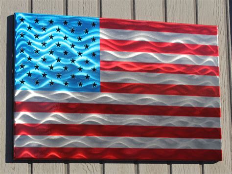 American Flag Metal Wall Art Single Panel