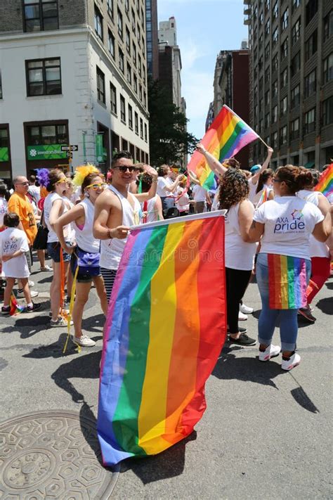 LGBT Pride Parade Participants in New York City Editorial Image - Image ...