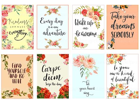 Inspirational and Motivational Printable Sticker Sheet Print | Etsy