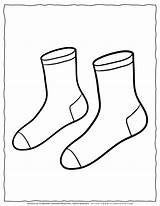 Clothes Coloring Page  Socks Planerium pages sketch template